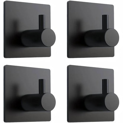 Modern style stainless steel adhesive hooks for bathroom room kitchen clothes hats clutter storage