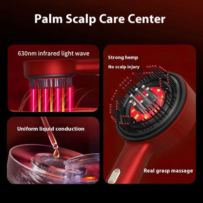 3 Modes Electric Vibration Massage Comb Red Light Hair Growth Massage Scalp Brush Oil Liquid Applicator Head Massager Anti Loss