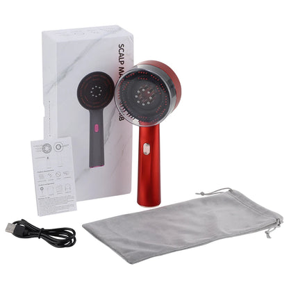 3 Modes Electric Vibration Massage Comb Red Light Hair Growth Massage Scalp Brush Oil Liquid Applicator Head Massager Anti Loss