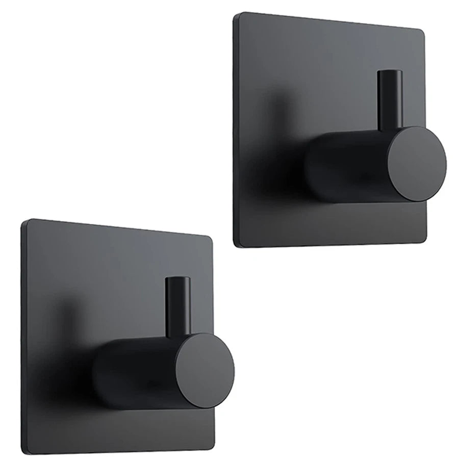 Modern style stainless steel adhesive hooks for bathroom room kitchen clothes hats clutter storage