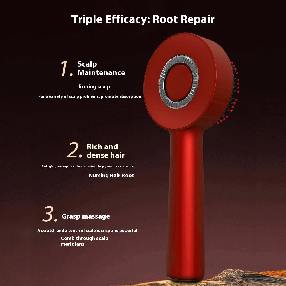 3 Modes Electric Vibration Massage Comb Red Light Hair Growth Massage Scalp Brush Oil Liquid Applicator Head Massager Anti Loss