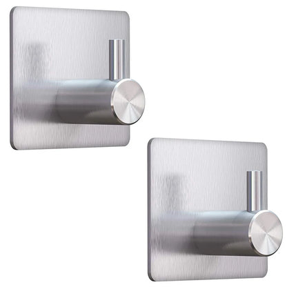 Modern style stainless steel adhesive hooks for bathroom room kitchen clothes hats clutter storage